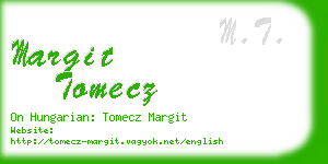 margit tomecz business card